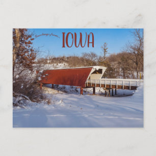 Carte Postale Pont couvert dans le comté de Madison en Iowa