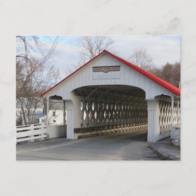 Carte Postale Pont couvert d'Ashuelot (Devant)