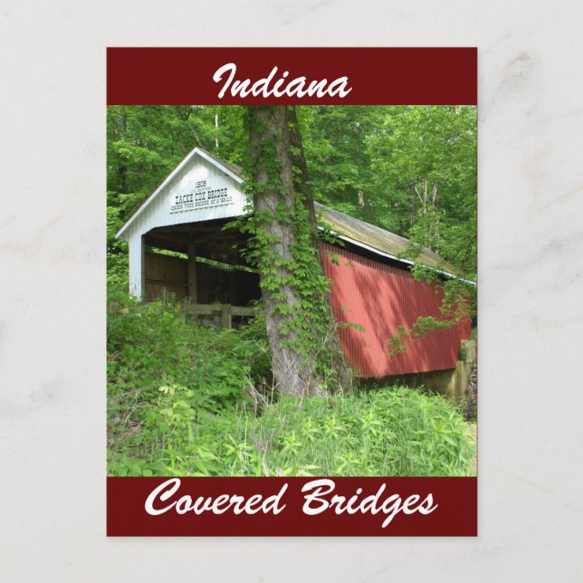 Carte Postale Pont couvert de l'Indiana (Devant)