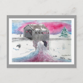 Carte postale Pont couvert de neige