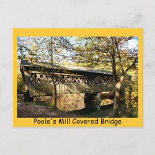 Carte Postale Pont couvert du moulin de Poole