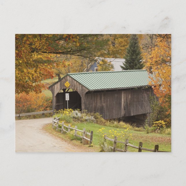 Carte Postale Pont couvert, Vermont, États-Unis (Devant)