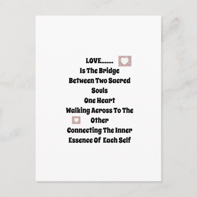 Carte Postale Pont d'amour (Devant)