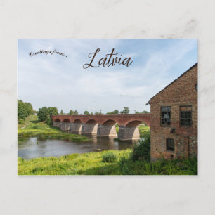 Carte Postale Pont de briques à Kuldiga Lettonie