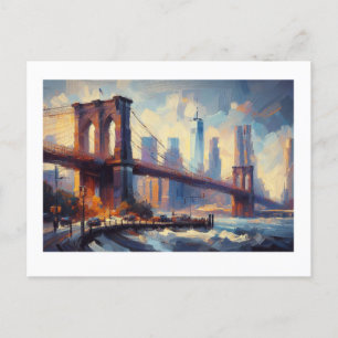 Carte Postale Pont de Brooklyn New York Cityscape, 