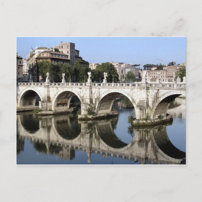 Carte Postale Pont de Castel st Angelo, Rome, Italie (Devant)