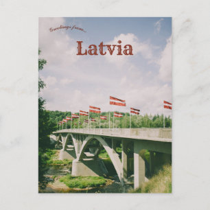 Carte Postale Pont de la Gauja Sigulda Lettonie