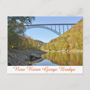 Carte Postale Pont de la nouvelle rivière Gorge en automne
