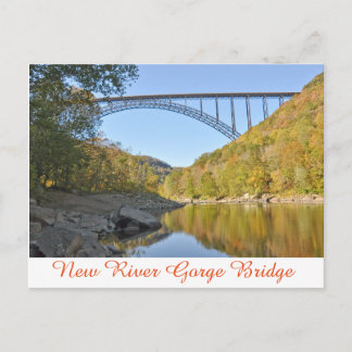 Carte Postale Pont de la nouvelle rivière Gorge en automne