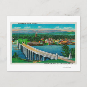 Carte Postale Pont de la rivière Siuslaw à Florence, Oregon