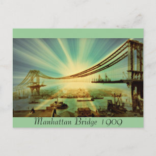 Carte Postale Pont de Manhattan 1909