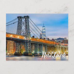 Carte Postale Pont de Manhattan, New York, États-Unis