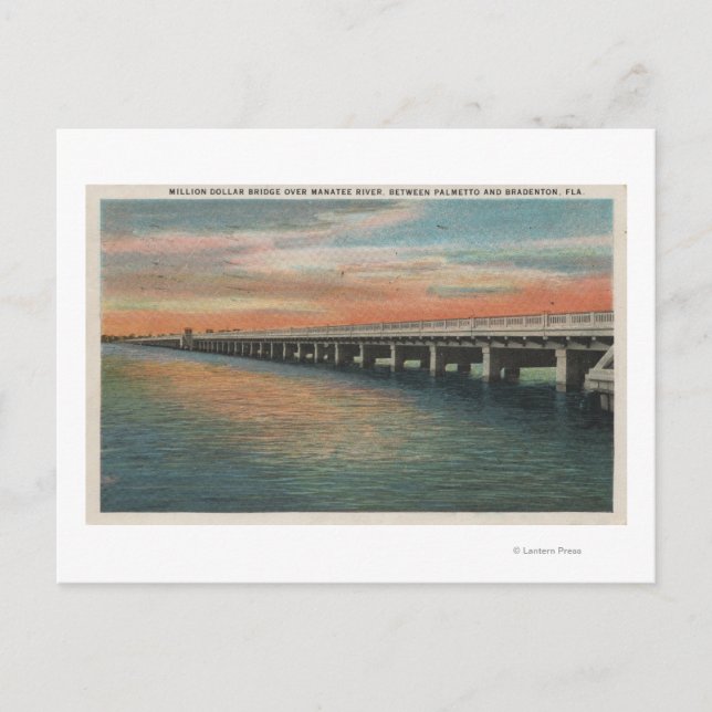 Carte Postale Pont de millions de dollars au-dessus de la rivièr (Devant)