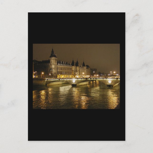 Carte Postale Pont de nuit (Devant)