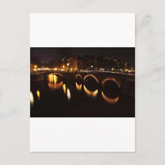 Carte Postale Pont de nuit (Devant)