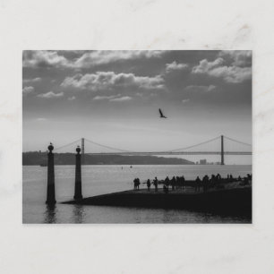 Carte Postale Pont de suspension à Lisbonne