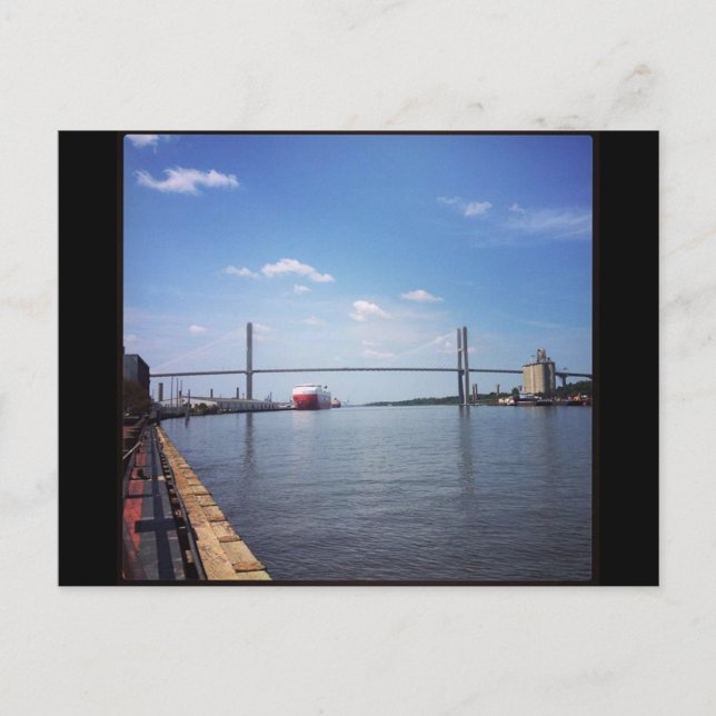 Carte Postale Pont de suspension Savannah (Devant)