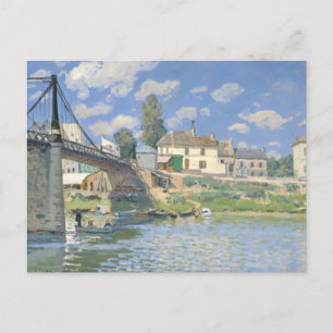 Carte Postale Pont de Villeneu par Sisley Impressionist Paint