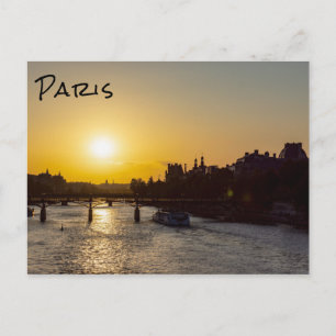 Carte Postale Pont des arts au coucher du soleil - Paris, France