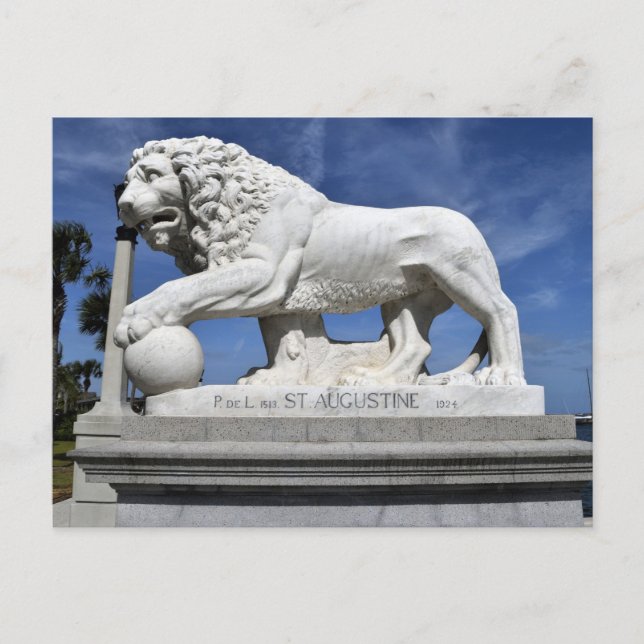 Carte Postale Pont des Lions, Saint Augustin, FL (Devant)