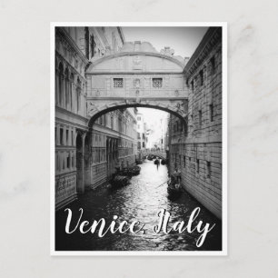 Carte Postale Pont des Soupirs, Venise Italie Photo noir & blanc