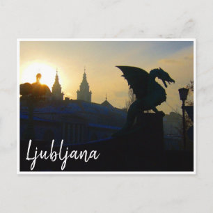 Carte Postale pont du dragon Ljubljana