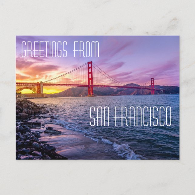 Carte Postale Pont du Golden Gate de San Francisco (Devant)