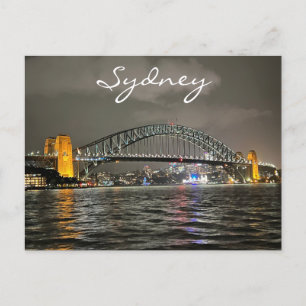 Carte Postale Pont du port de Sydney par nuit, Australie, photo