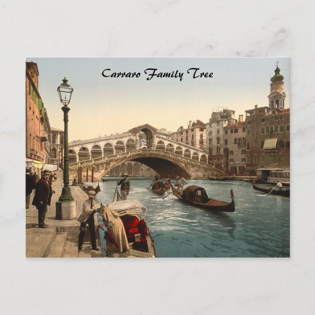 Carte Postale Pont du Rialto II, Venise, Italie (Devant)