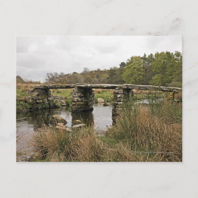 Carte Postale Pont en clapet en parc national de Dartmoor (Devant)