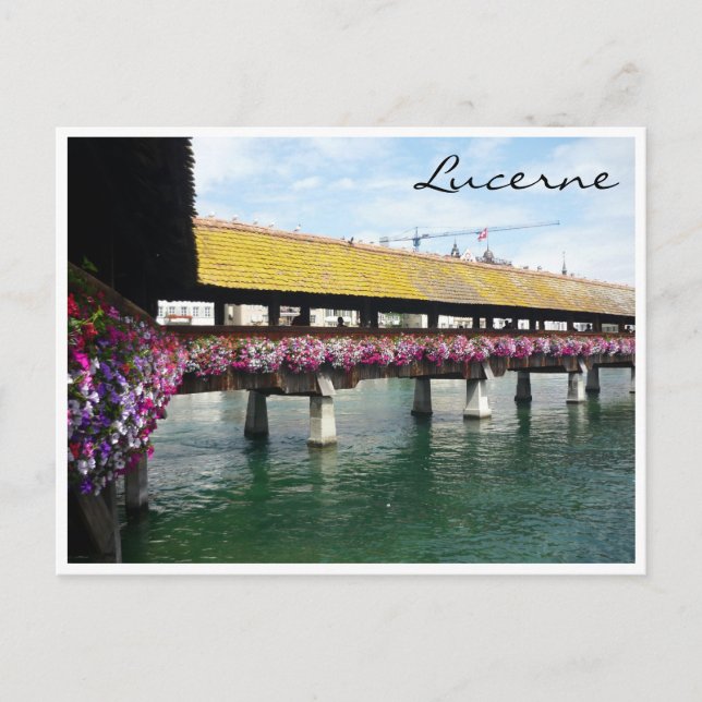 Carte Postale pont floral lucerne (Devant)