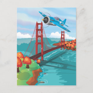 Carte Postale Pont Golden Gate de San Francisco