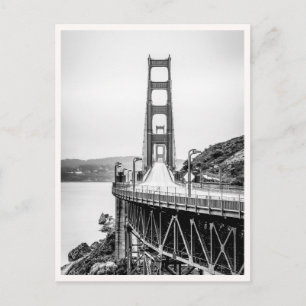Carte Postale Pont Golden Gate de San Francisco Noir & Blanc