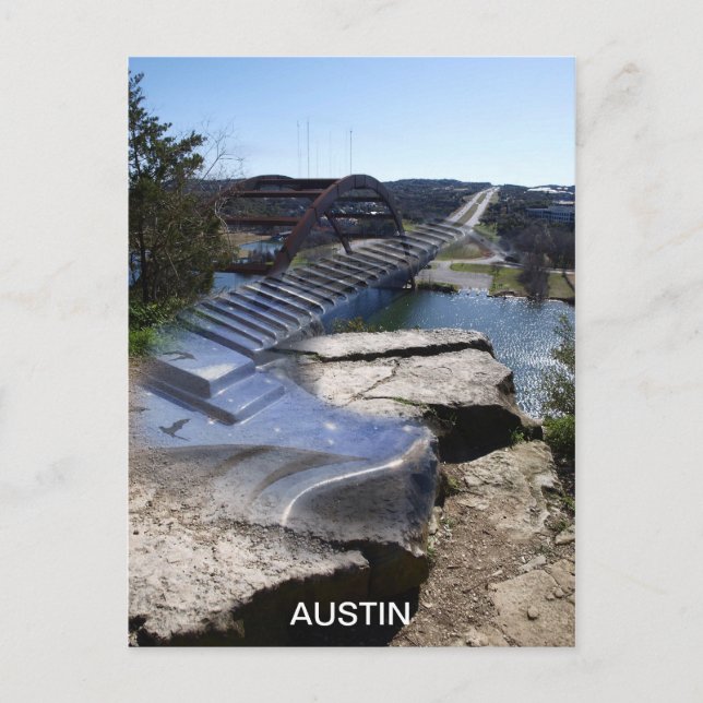 Carte Postale Pont guitare d'Austin (Devant)