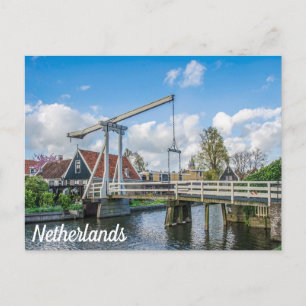 Carte Postale Pont hollandais en bois levant à Pays-Bas
