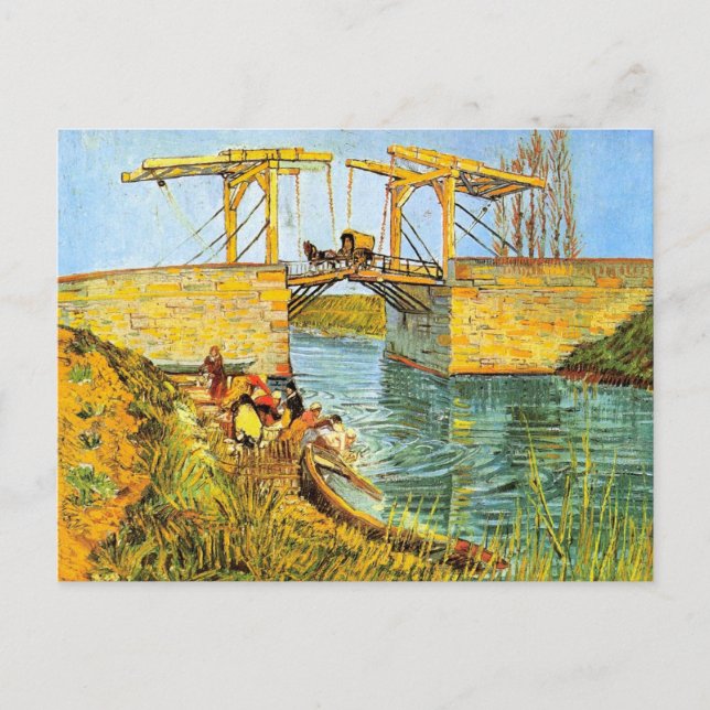 Carte Postale Pont Langlois à Arles par Vincent van Gogh (Devant)