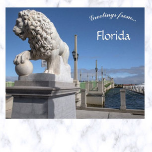 Carte Postale Pont Lion St Augustine Floride