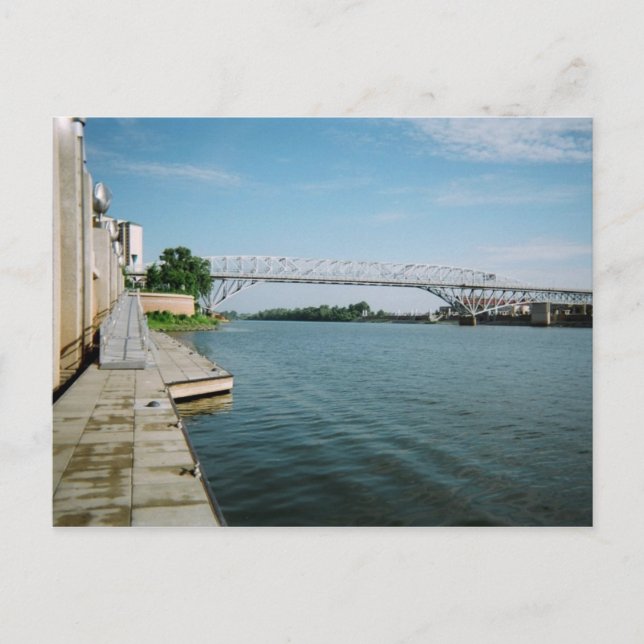Carte Postale Pont Long-Allen au-dessus de la rivière Rouge (Devant)