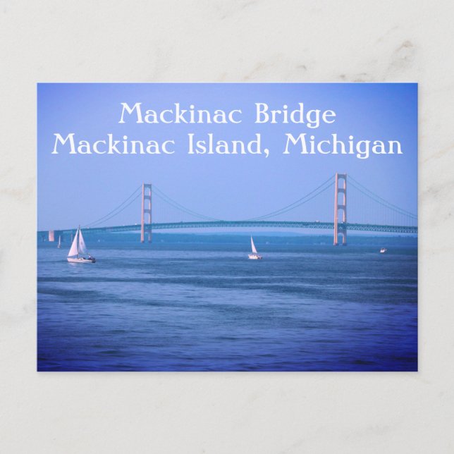 Carte Postale Pont Mackinac Île Mackinac Michigan (Devant)