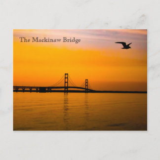 Carte Postale Pont Mackinaw au coucher du soleil