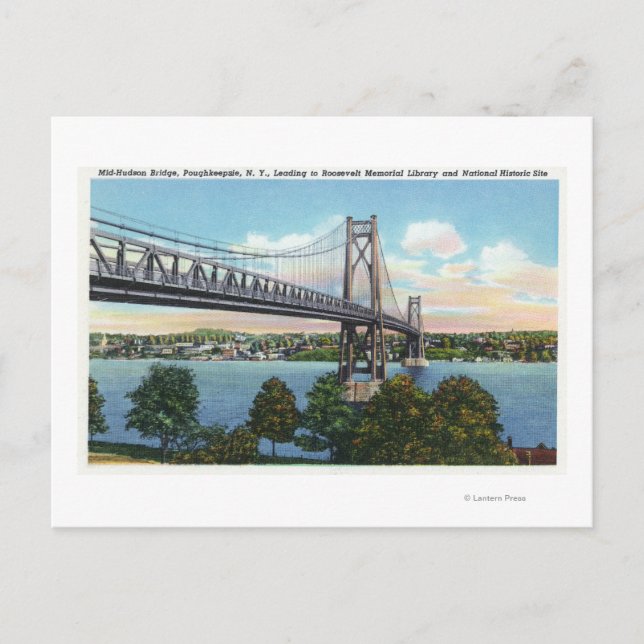 Carte Postale Pont Mid-Hudson à Roosevelt Nat'l Historique (Devant)