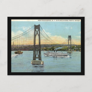Carte Postale Pont Mid-Hudson, Poughkeepsie 1930 Vintage
