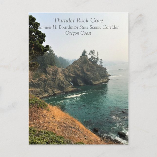 Carte Postale Pont naturel, Thunder Rock Cove, Oregon (Devant)