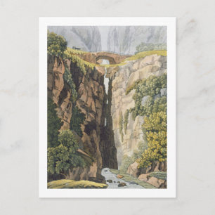 Carte Postale Pont naturel, Valle d'Icononzo (litho couleur)