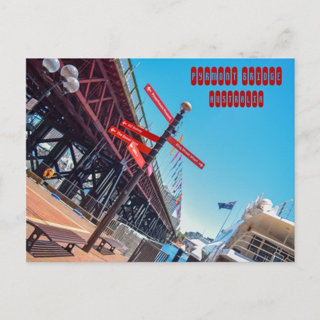 Carte Postale Pont Pyrmont à Sydney (Devant)