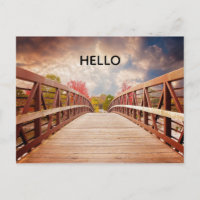 Pont rustique en bois dans le pays Bonjour
