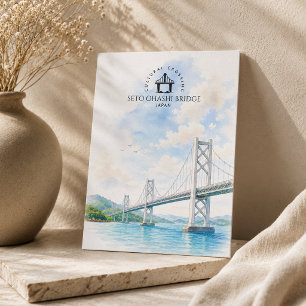 Carte Postale Pont Seto Ohashi, Japon Architecture Paysage