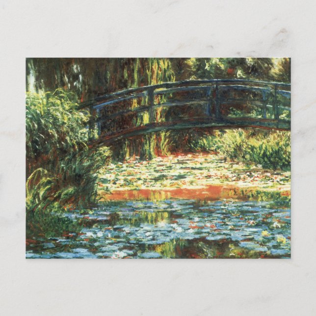 Carte Postale Pont sur l'étang Nénuphar par Claude Monet (Devant)
