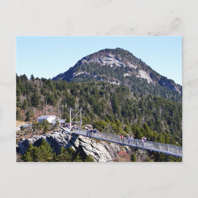 Carte Postale Pont Suspension Haut de mille Grand-père Mountain (Devant)