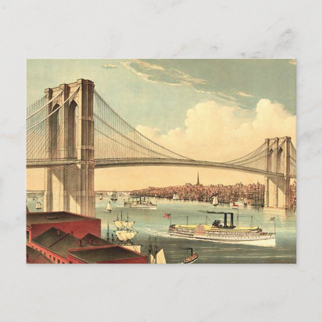 Carte Postale Pont TEE Brooklyn (Devant)